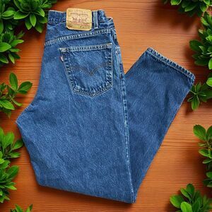 Levi's 550 Vintage 2000 Relaxed Straight Fit Denim Blue Jeans Men's 36 x 32